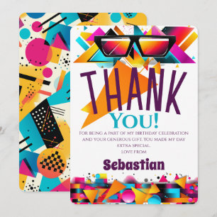 Tarjeta De Agradecimiento Fiesta de cumpleaños Disco