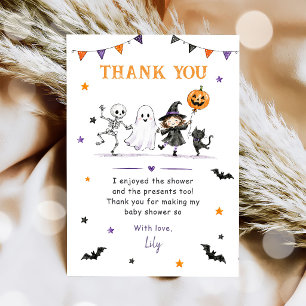 Tarjeta De Agradecimiento Fiesta de Cumpleaños Espeluznante de Fantasma de H