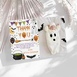 Tarjeta De Agradecimiento Fiesta de Cumpleaños Espeluznante de Halloween