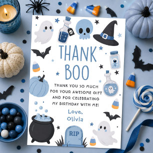 Tarjeta De Agradecimiento Fiesta de cumpleaños espeluznante de Halloween Gho