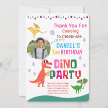 Fiesta de Cumpleaños Infantil de Dinosaurio Dino M