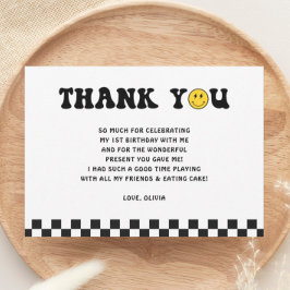 Tarjeta De Agradecimiento Fiesta de cumpleaños número 1 de One Happy Dude Bo