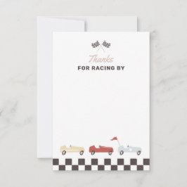 Tarjeta De Agradecimiento Fiesta de cumpleaños número 2 del niño de dos carr