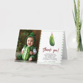 Tarjeta De Agradecimiento Fiesta de cumpleaños número uno con acuarela Big D