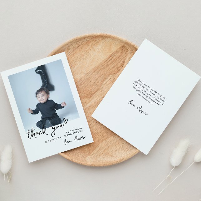 Tarjeta De Agradecimiento Fiesta de Cumpleaños Personalizada Moderna para el (Subido por el creador)