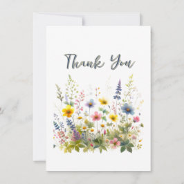 Tarjeta De Agradecimiento Fiesta de cumpleaños Pretty Wildflowers 