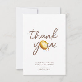 Tarjeta De Agradecimiento Fiesta de Cumpleaños Primera de Milk & Cookies Agr