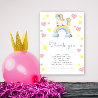 Fiesta de cumpleaños Rainbow Unicorn gracias