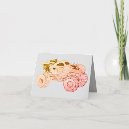 Tarjeta De Agradecimiento Fiesta de Cumpleaños Rally de Camión Monstruo Sonr