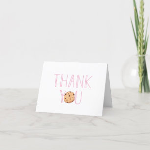 Tarjeta De Agradecimiento Fiesta de Cumpleaños Rosa de Leche y Galletas