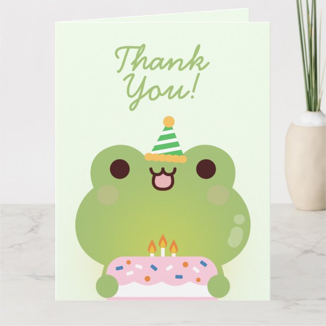 Tarjeta De Agradecimiento Fiesta de cumpleaños simple y divertida (Anverso)