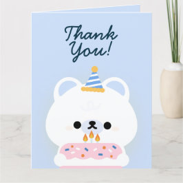 Tarjeta De Agradecimiento Fiesta de cumpleaños simple y divertida