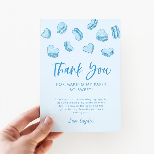 Tarjeta De Agradecimiento Fiesta de cumpleaños tema San Valentín Corazones A (Subido por el creador)