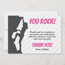 Tarjeta De Agradecimiento Fiesta de escalada de rock