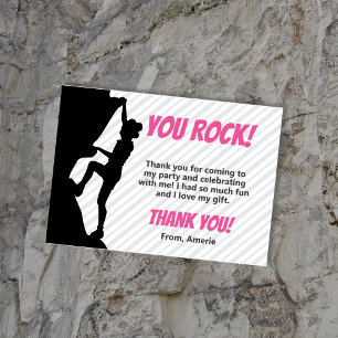 Tarjeta De Agradecimiento Fiesta de escalada en roca para chicas negras