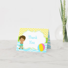 Tarjeta De Agradecimiento Fiesta de Fiesta de grupo de niños afroamericanos