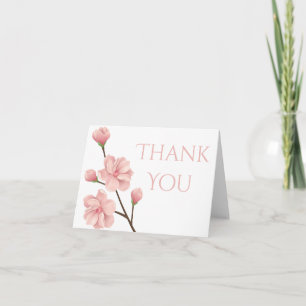 Tarjeta De Agradecimiento Fiesta de Flores de Cerezo Rosa Floral Gracias