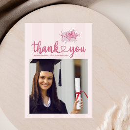 Tarjeta De Agradecimiento Fiesta de graduación de Coquette de Fotografía Ros