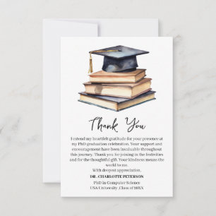 Tarjeta De Agradecimiento Fiesta de Graduación de Doctorado