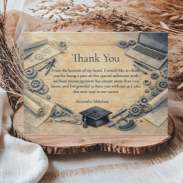 Tarjeta De Agradecimiento Fiesta de Graduación de Ingeniería Mecánica