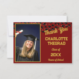 Tarjeta De Agradecimiento Fiesta de Graduación Felicitaciones Personaliza Fo