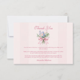 Tarjeta De Agradecimiento Fiesta de Graduación Floral Rosado