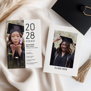 Tarjeta De Agradecimiento Fiesta de Graduación Foto Personalizada