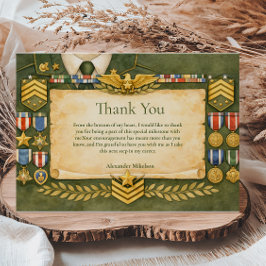 Tarjeta De Agradecimiento Fiesta de Graduación Honor & Valor