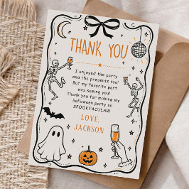 Tarjeta De Agradecimiento Fiesta de Halloween