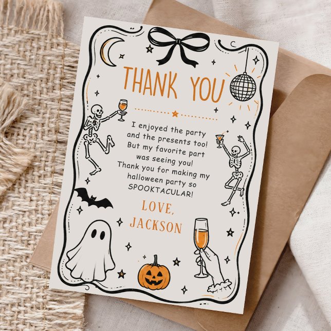 Tarjeta De Agradecimiento Fiesta de Halloween (Subido por el creador)