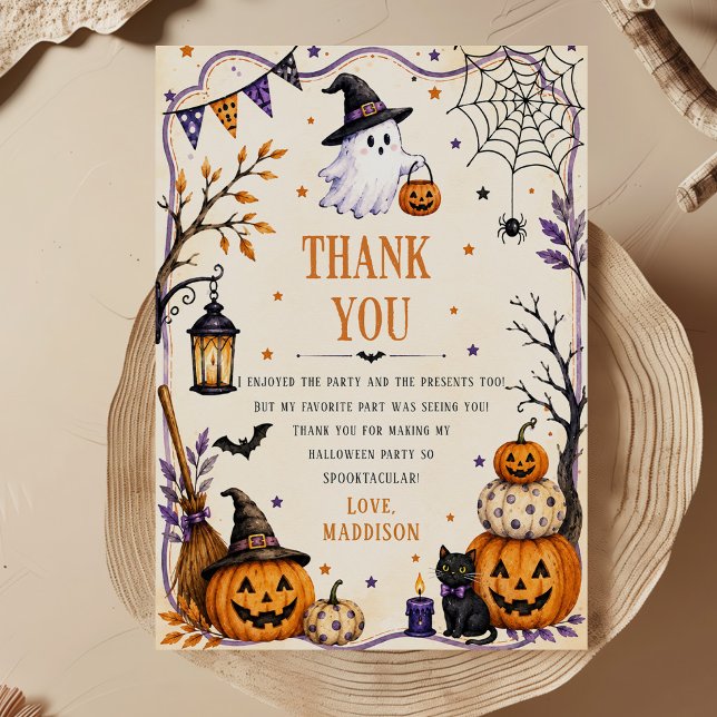 Tarjeta De Agradecimiento Fiesta de Halloween  (Subido por el creador)