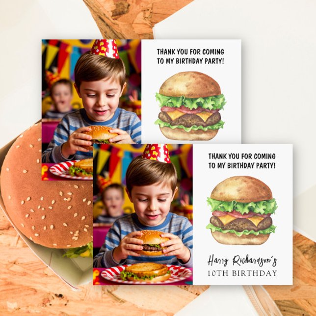 Tarjeta De Agradecimiento Fiesta de hamburguesas acuáticas Cumpleaños Gracia (Subido por el creador)