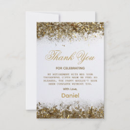 Tarjeta De Agradecimiento Fiesta de Jubilación Moderno de Sorpresa de Oro 20