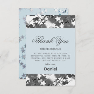 Tarjeta De Agradecimiento Fiesta de Jubilación Sorpresa de las Estrellas de