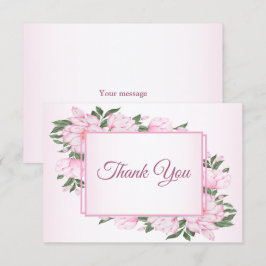 Tarjeta De Agradecimiento Fiesta de matrimonio elegante con hojas verdes de 