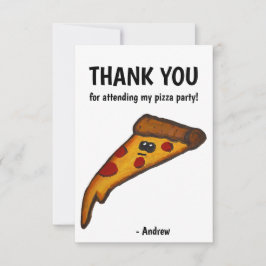 Tarjeta De Agradecimiento Fiesta de Pizza Gracias