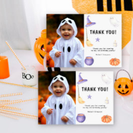 Tarjeta De Agradecimiento Fiesta de primer cumpleaños de niños Fantasmas de 