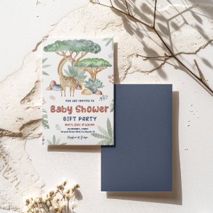 Tarjeta De Agradecimiento Fiesta de regalos de Baby Shower de Safary Animals