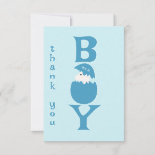 Tarjeta De Agradecimiento Fiesta de revelación de género de bebé niño