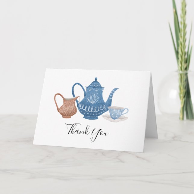 Tarjeta De Agradecimiento Fiesta de té alto para despedida de soltera (Anverso)