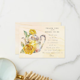 Tarjeta De Agradecimiento fiesta de té de flores silvestres para despedida d