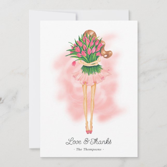 Tarjeta De Agradecimiento Fiesta de té de primavera (Anverso)