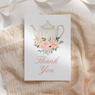 Tarjeta De Agradecimiento Fiesta de té floral Baby Shower