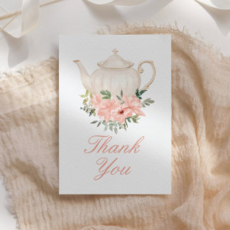 Tarjeta De Agradecimiento Fiesta de té floral Despedida de soltera