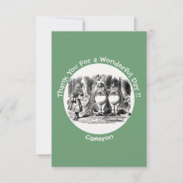 Tarjeta De Agradecimiento Fiesta de Tweedledum y Tweedledee de Alicia en el 