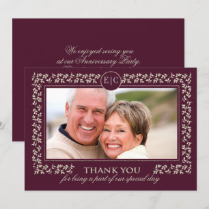 Tarjeta De Agradecimiento Fiesta del Aniversario boda   Foto Personalizado