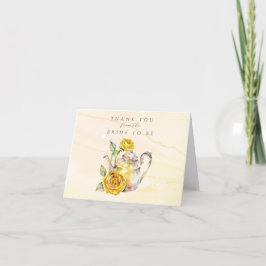 Tarjeta De Agradecimiento fiesta del té de flores silvestres para despedida 