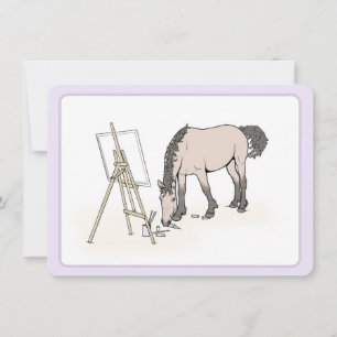 Tarjeta De Agradecimiento Fiesta Divertida para Amantes de Caballos Pinta Po