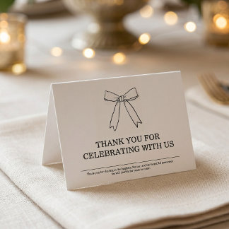 Tarjeta De Agradecimiento Fiesta elegante personalizada