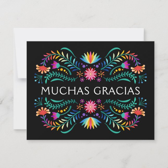 Tarjeta De Agradecimiento Fiesta Floral Birthday Shower Boda (Anverso)
